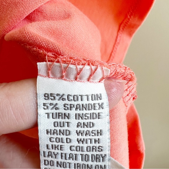 MARGARITAVILLE women’s coral tee size medium rose gold sequin palm tree - Picture 5 of 7